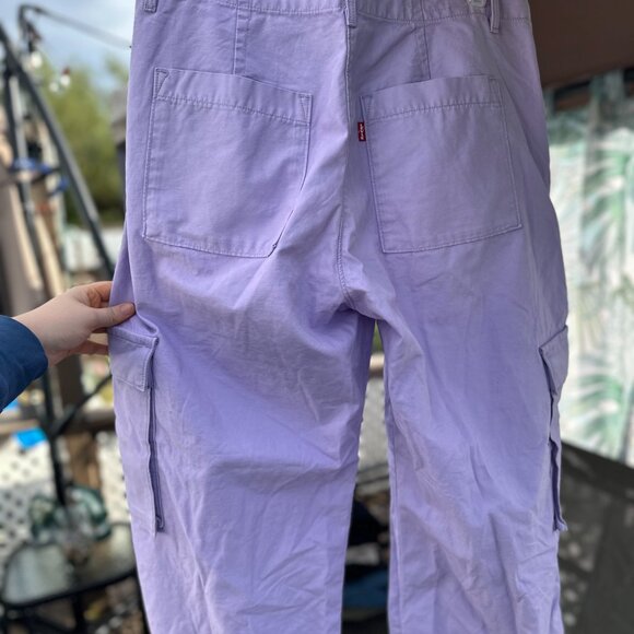 LEVI’S Purple Baggy Cargo Pants - Picture 6 of 8